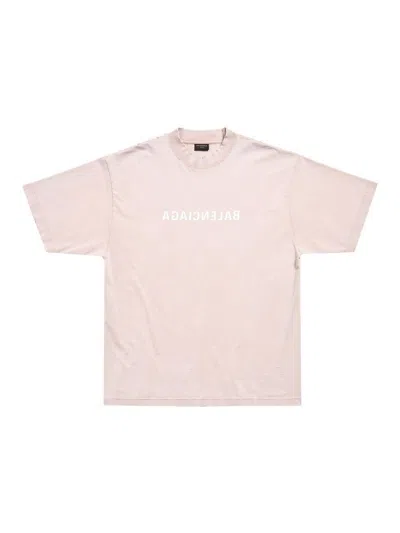 Balenciaga Medium Fit T-shirt In Light Pink