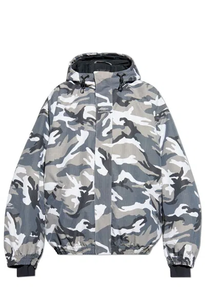 Balenciaga Camo Ski Parka In Multi