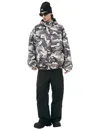 Balenciaga Camouflage Hooded Jacket In Grey