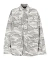 Balenciaga Men Printed Cotton Shirt In Gray