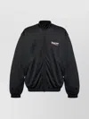 Balenciaga Black Sweatshirt With High Neck And Front And Rear Logo Print In Cotton Blend Man