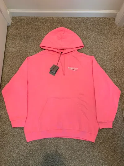 Pre-owned Balenciaga Campaign Hoodie In Pink