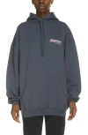 Balenciaga Campaign Logo Oversize Cotton Hoodie In Multi