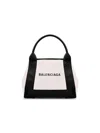 Balenciaga Canvas And Leather Navy Cabas Xs Bags