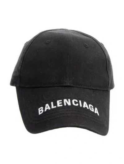 Pre-owned Balenciaga Canvas Baseball Cap In Black