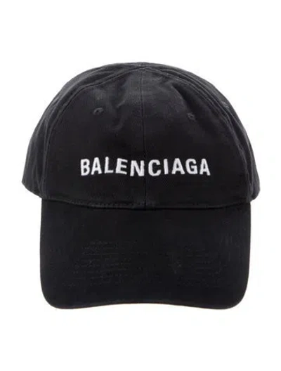Pre-owned Balenciaga Canvas Baseball Hat In Black