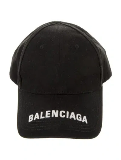 Pre-owned Balenciaga Canvas Baseball Hat In Black