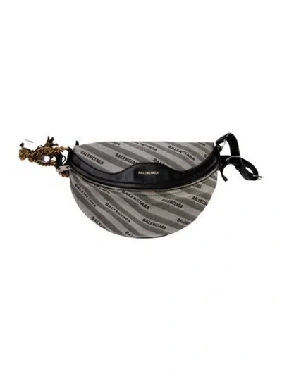 Pre-owned Balenciaga Canvas Belt Bag In Gray