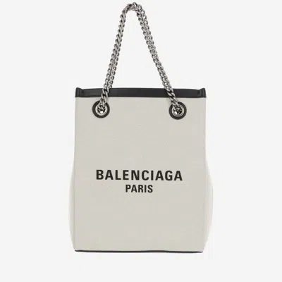 Balenciaga Canvas Duty Free Bag In Ivory