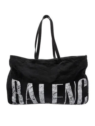 Pre-owned Balenciaga Canvas Editor Tote 2025 In Black