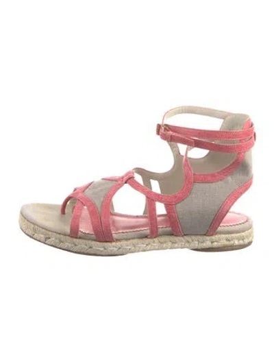 Pre-owned Balenciaga Canvas Gladiator Sandals In Pink