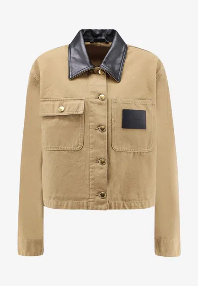 Balenciaga Canvas Workwear Jacket In Green