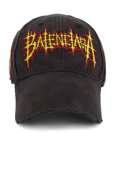 Balenciaga Black Logo Baseball Hat