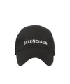 Balenciaga Logo Embroidered Adjustable Baseball Cap In Black