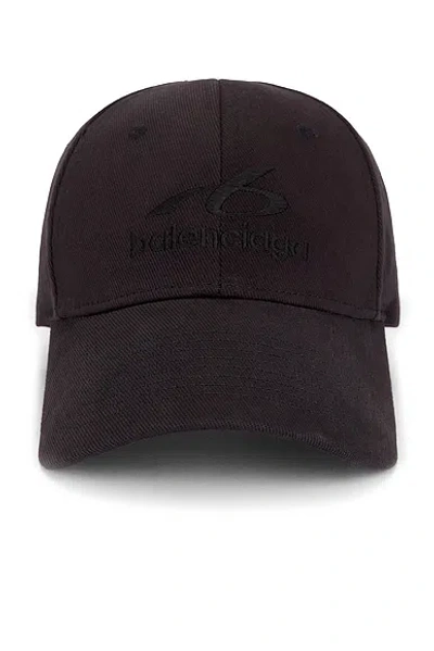 Balenciaga Cap In Washed Black