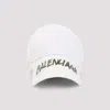 Balenciaga Baseball Cap Curved Brim Structured Eyelet Vents In White