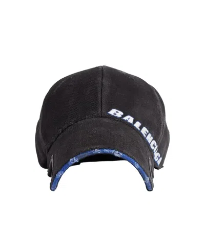 Balenciaga Cap With Logo In Gray