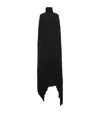 Balenciaga Cape-sleeve Maxi Dress In Black
