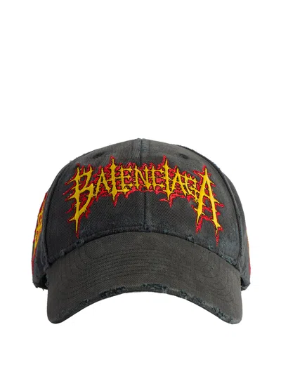 Balenciaga Cotton Wet Brush Cap In Black