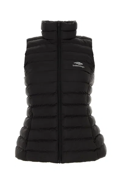 BALENCIAGA BALENCIAGA BLACK NYLON SLEEVELESS JACKET