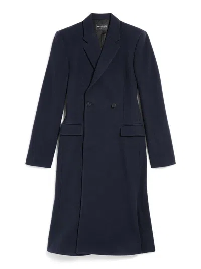 BALENCIAGA CAPPOTTO MIDI GODET IN LANA SPAZZOLATA