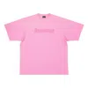 Balenciaga Caps T-shirt Boxy Fit 'pink'