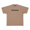 Balenciaga Caps T-shirt Boxy Fit 'tan' In Pink