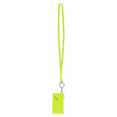 Pre-owned Balenciaga Car Card Case On Keyring 'bright Green' | Men's Size Onesize