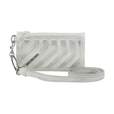 Pre-owned Balenciaga Car Long Coin And Card Wallet 'white/black' | Men's Size Onesize