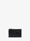 Balenciaga Monaco Lamb Leather Bi-fold Credit Card Case In Black