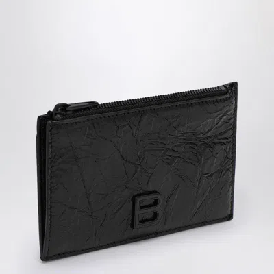 Balenciaga Card Case With Coin Purse In Black
