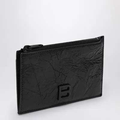 Balenciaga Card Case With Coin Purse In Black
