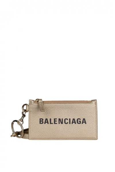 Balenciaga Card Holder In Neutral
