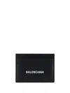 Balenciaga Cash Card Holder With Lettering Logo In Black