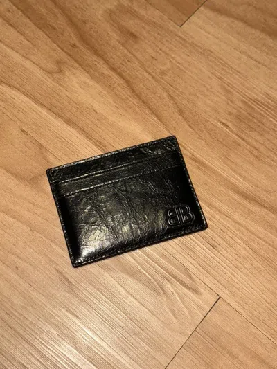 Pre-owned Balenciaga Card Holder Black Wallet