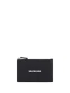 Balenciaga Logo-print Wallet In Black/l White