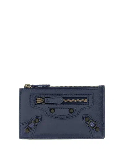 Balenciaga Card Holder In Blue