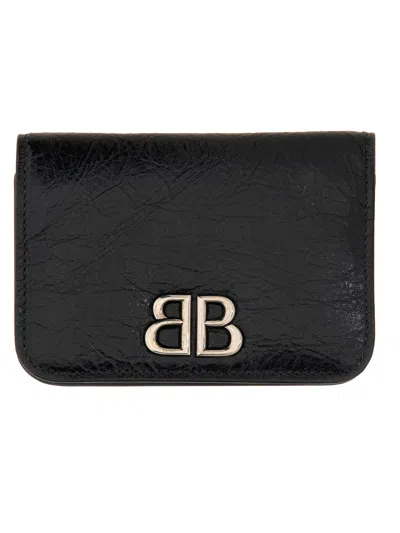 Balenciaga Card Holder Monk In Black