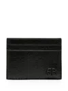 Balenciaga Card Holder With Logo In Black