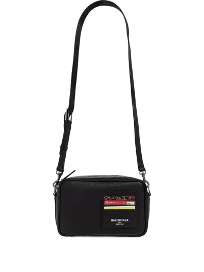 Balenciaga Cardholder-detail Shoulder Bag In Black