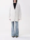 Balenciaga Cardigan  Woman Color Yellow Cream In Yellow Cream
