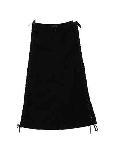 Balenciaga Cargo Drawstring Skirt In Black