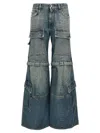 Balenciaga Blue Cargo Flared Jeans