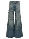 Balenciaga Blue Cargo Flared Jeans