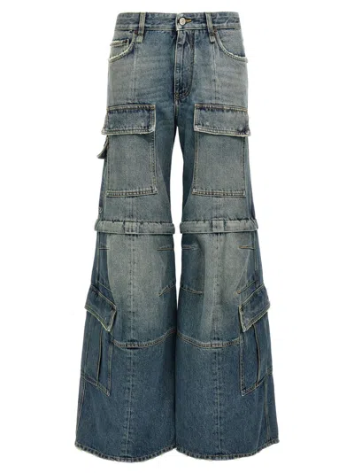 Balenciaga 'cargo Flared' Jeans In Gray