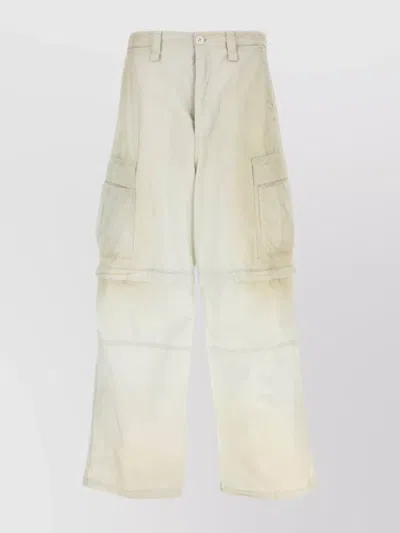 Balenciaga Cargo Pant With Wide Leg Design In White
