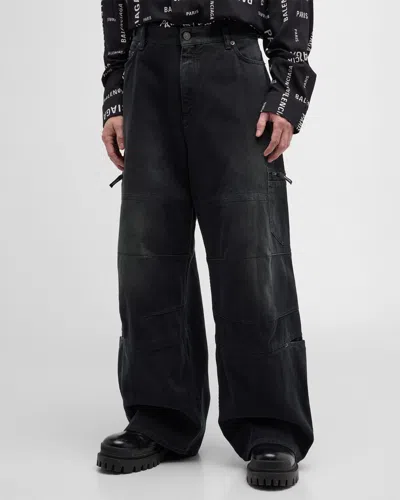 Balenciaga Cargo Pants In 1672 Sunbleached Black