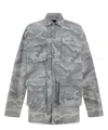Balenciaga Men Printed Cotton Shirt In Grey
