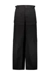 Balenciaga Apron Cotton Cargo Maxi Skirt In Black