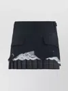 Balenciaga Cargo Skirt With Pleated Hem And Lace Trim In Blue
